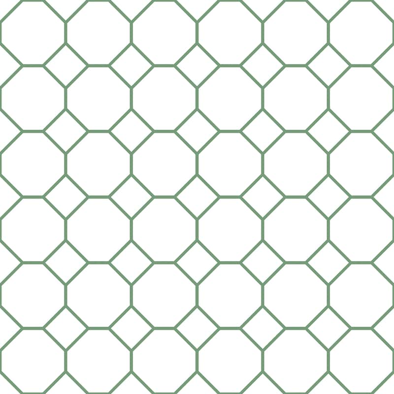 Galerie Wallcoverings Just Kitchens Bee Hive Vinyl on Non-woven Matte Wallpaper Roll - 33 feet x 21 inches - Green