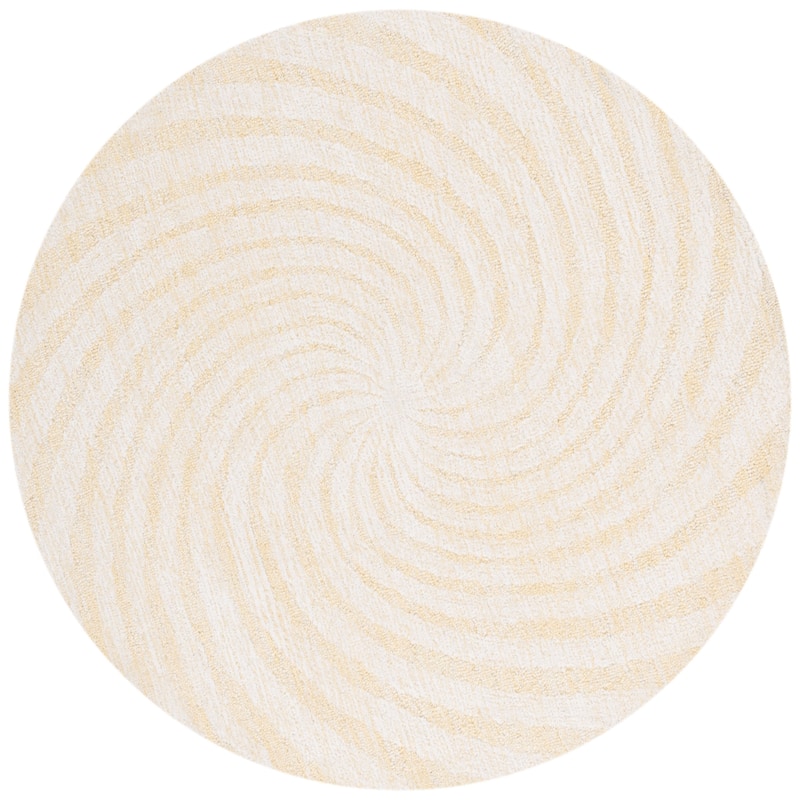 SAFAVIEH Handmade Novelty Blerona Swirl Wool Rug