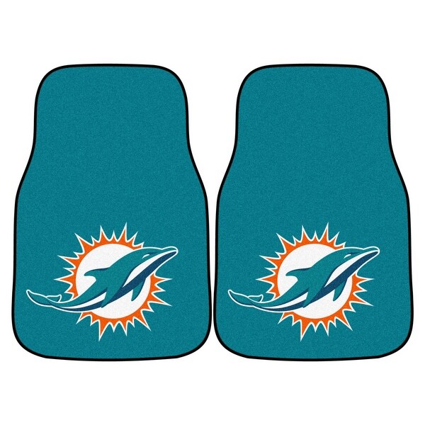 Nfl Miami Dolphins 2 Pc Set Of Front Carpet Car Mats Universal Size Nfl Miami Dolphins 2 Pc Set Of Front Carpet Car Mats Universal Size