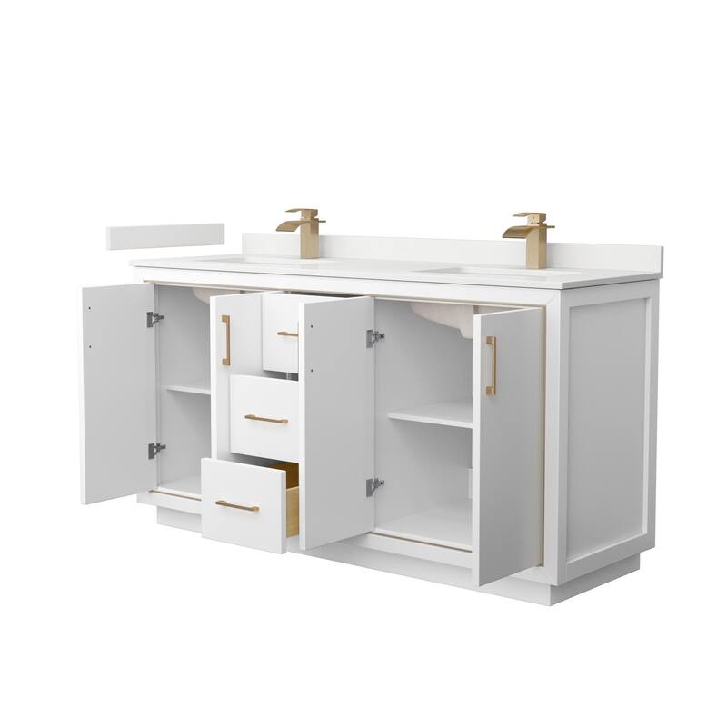 Wyndham Collection WCF111166D-QTZ-UNSMXX Icon 66" Free Standing Double