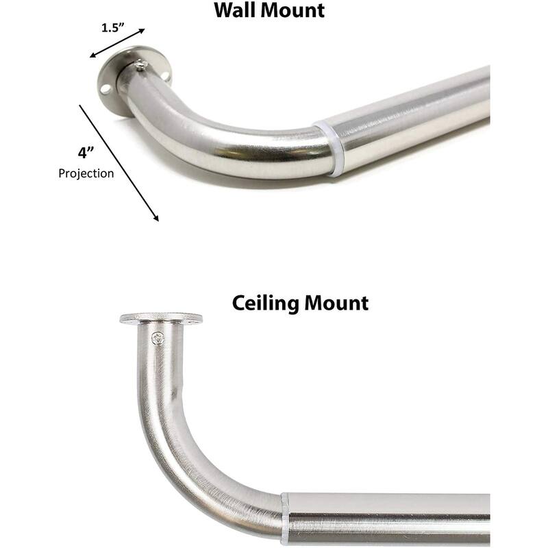 Energy-saving Wraparound Adjustable French Blackout Curtain Rod Set