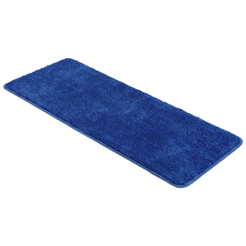 Microfiber Polyester Double Sink Bath Mat Runner - 48"L x 20"W - Royal Blue