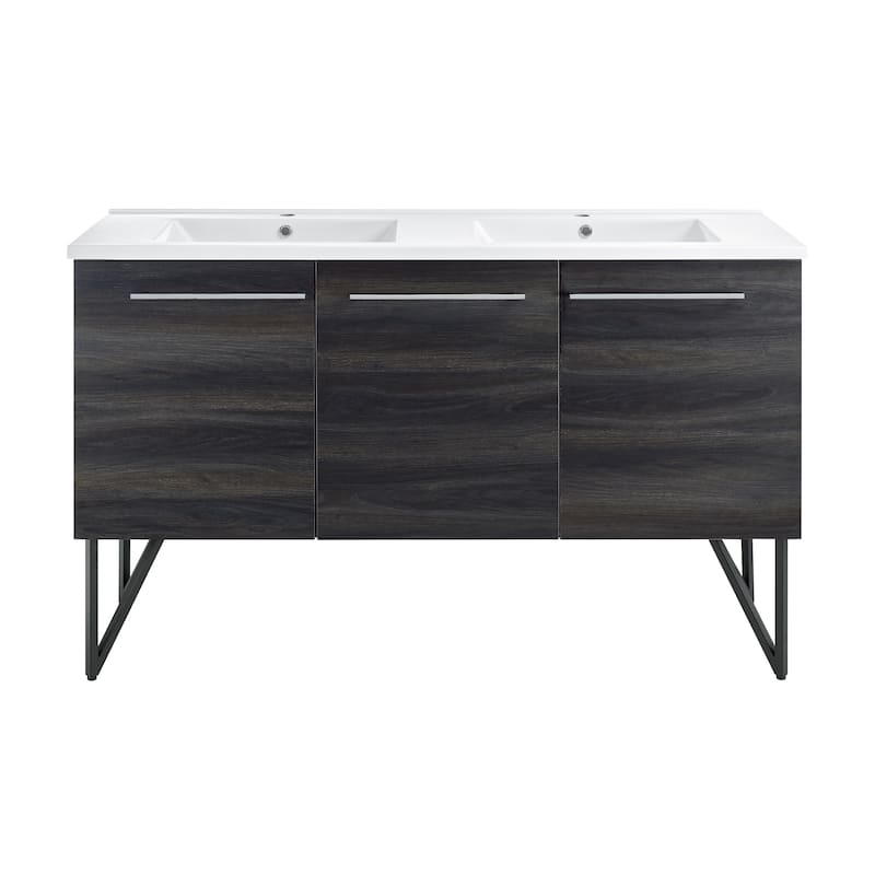 Swiss Madison Annecy 60" Double, Two Doors, One Drawer, Bathroom Vanity