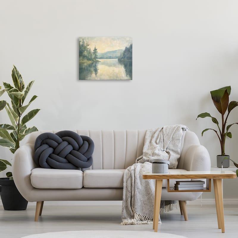 Stupell Mountain's Reflection Landscape Canvas Wall Art Design By Petal Prints Design