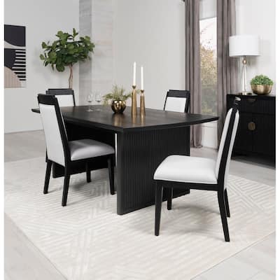 Mason Black 5-piece Dining Set with Extension Leaf