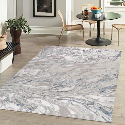 JONATHAN Y Batten Marbled Abstract Area Rug