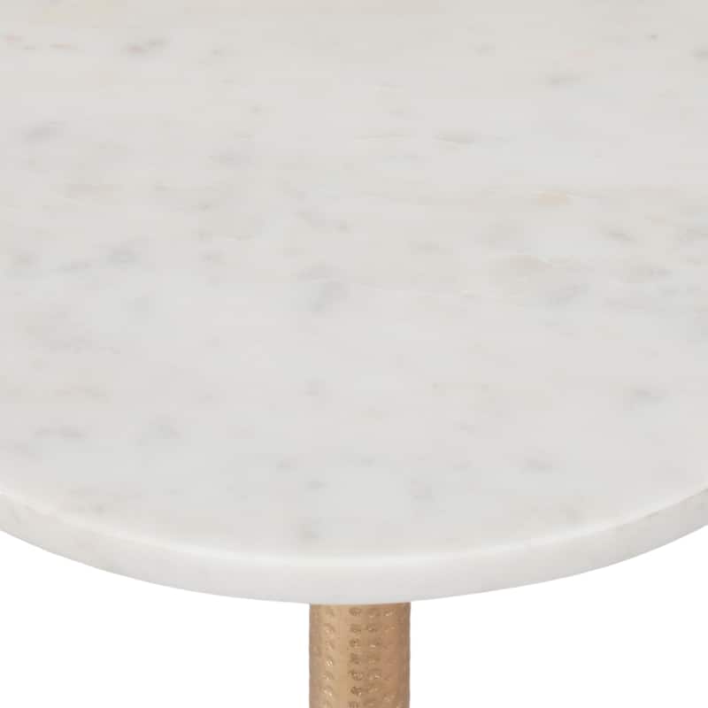 Sagebrook Home's Elegant Aluminum and Stone Accent Table - Perfect Addition to Any Home Decor