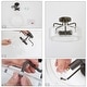 preview thumbnail 20 of 18, Modern 3-Light Drum Semi-Flush Mount Glass Ceiling Light