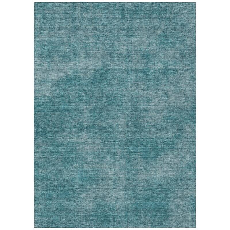 HomeRoots Solid Color Transitional Rectangle Outdoor Rug