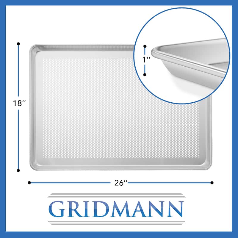 18 x 26in Commercial Grade Aluminum Cookie Sheet Pans