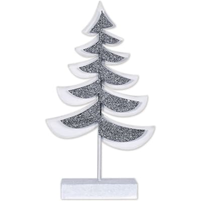 Silver Christmas Tree 10" -Set of 2