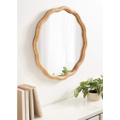Kate and Laurel Rahfy Scallop Framed Wall Mirror - 26x26