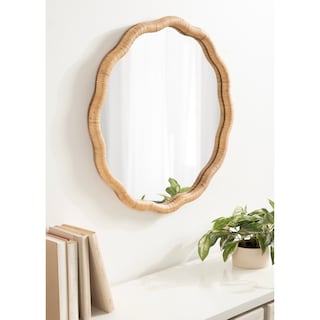 Kate and Laurel Rahfy Scallop Framed Wall Mirror - 26x26