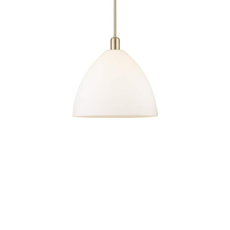 Innovations Lighting 716-1S-18-16 Bristol Pendant Bristol 16" Wide - Champagne Bronze / Matte White