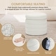 preview thumbnail 11 of 10, Bayville 16" Tall Sherpa Round Ottoman With Storage