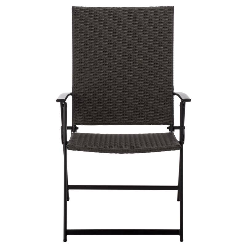 SAFAVIEH Outdoor Living Simon Folding Chair (Set of 2) - 23"W x 26"D x 38"H
