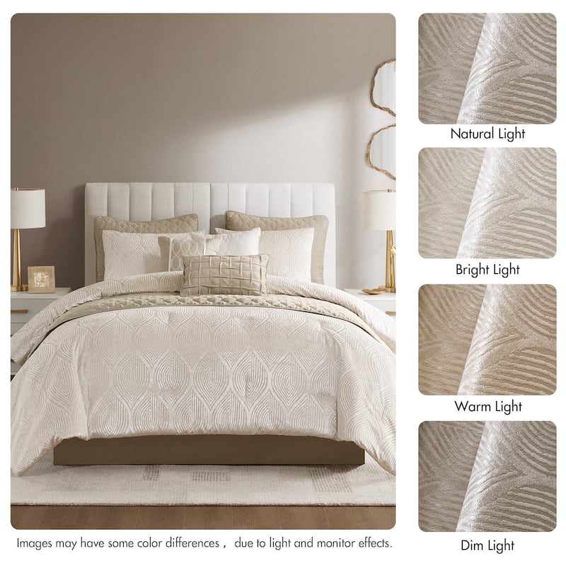 Madison Park Nocturne 10 Piece Jacquard Comforter Set