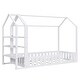 preview thumbnail 13 of 36, House-Shaped Twin Bed with Fence Rails and Storage Shelving