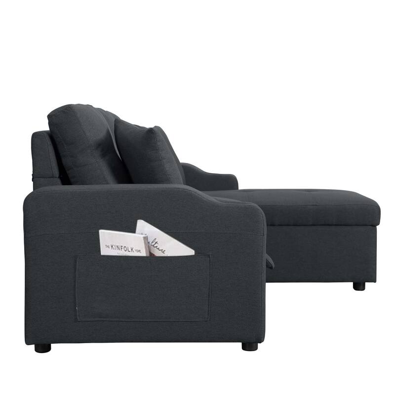 Comfortable sofa with magazine pocket,left and right interchangeable