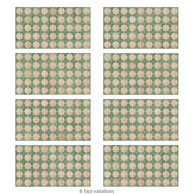 Merola Tile Tetuan Astre Cotto Emerald 12-1/8" x 21-7/8" Porcelain Wall Tile