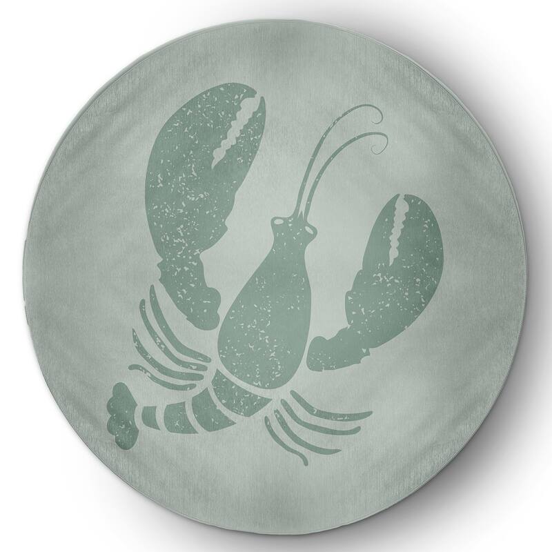 Lobster Nautical Chenille Rug