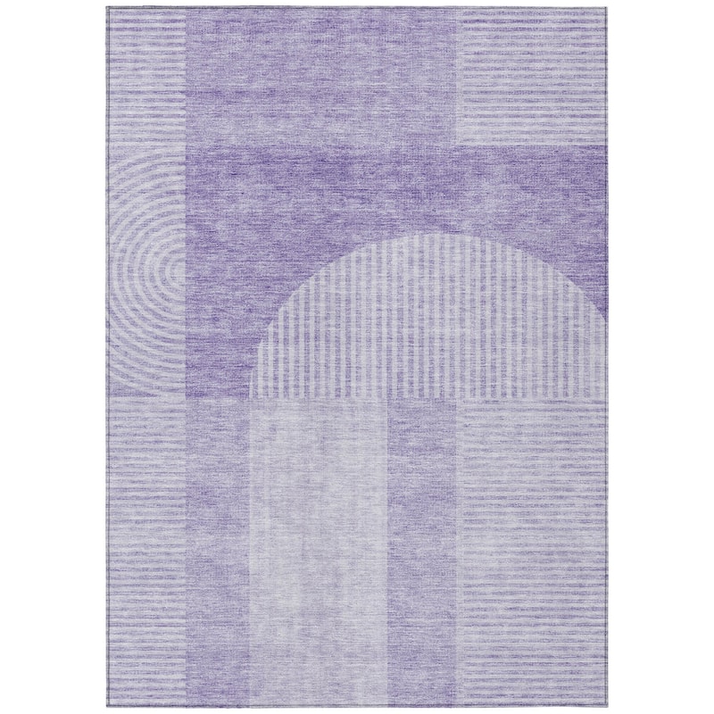 HomeRoots Geometric Transitional Rectangle Outdoor Rug