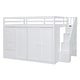 preview thumbnail 23 of 34, Full Size Wood Loft Bed with Storage and Drawers, Grey