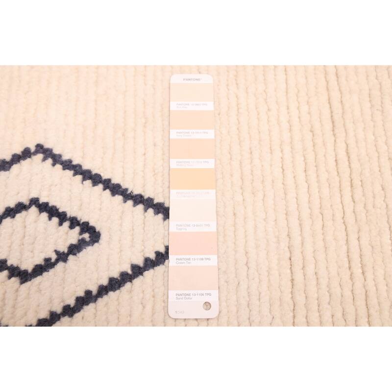 ECARPETGALLERY Hand-knotted Pak Finest Marrakesh Cream Wool Rug - 4'2 x 12'3