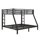 preview thumbnail 6 of 9, Black Heavy Duty Metal Full XL over King Bunk Bed for Teens and Adults