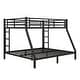 preview thumbnail 9 of 9, Full XL over King Size Metal Bunk Bed with Fence, Ladder, and Noise-Reducing Design