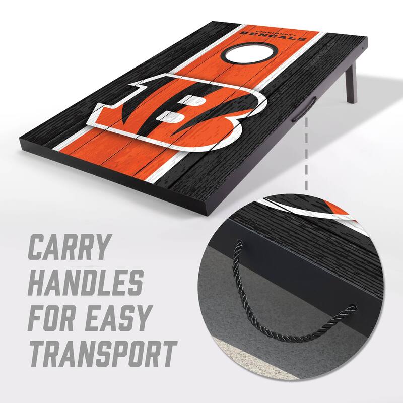 Cincinnati Bengals NFL Compact 2x3 Tailgate Cornhole Board Set