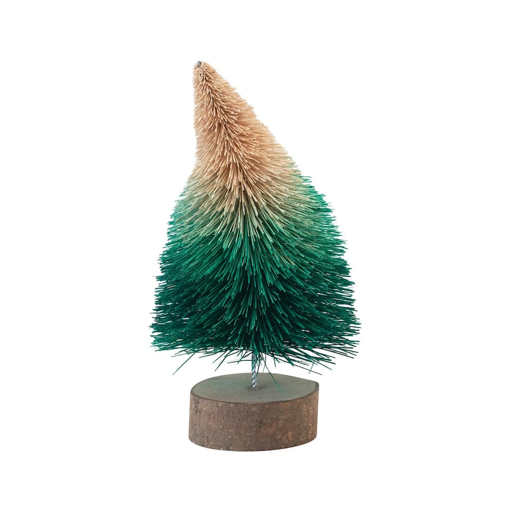 Curved Sisal Bottle Brush Tree with Wood Base