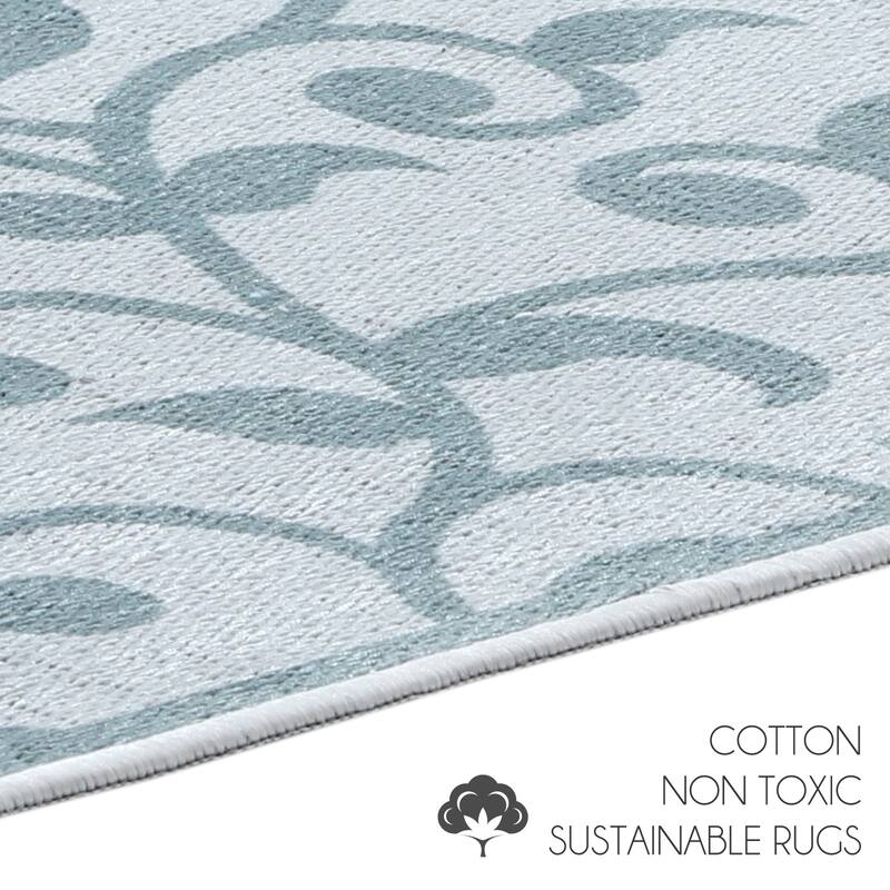 SussexHome Non-Skid Ultra-Thin Area Rugs for Laundry Room, Entryway, Bathroom and Kitchen - Washable Multipurpose Floor Mat