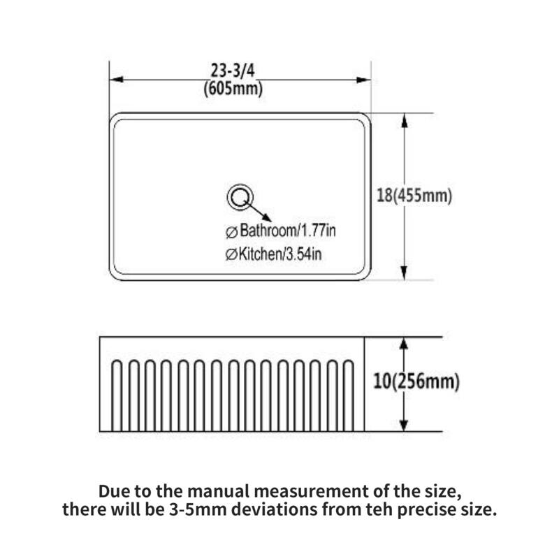 White Farmhouse Single Bowl Ceramic Kitchen Sink