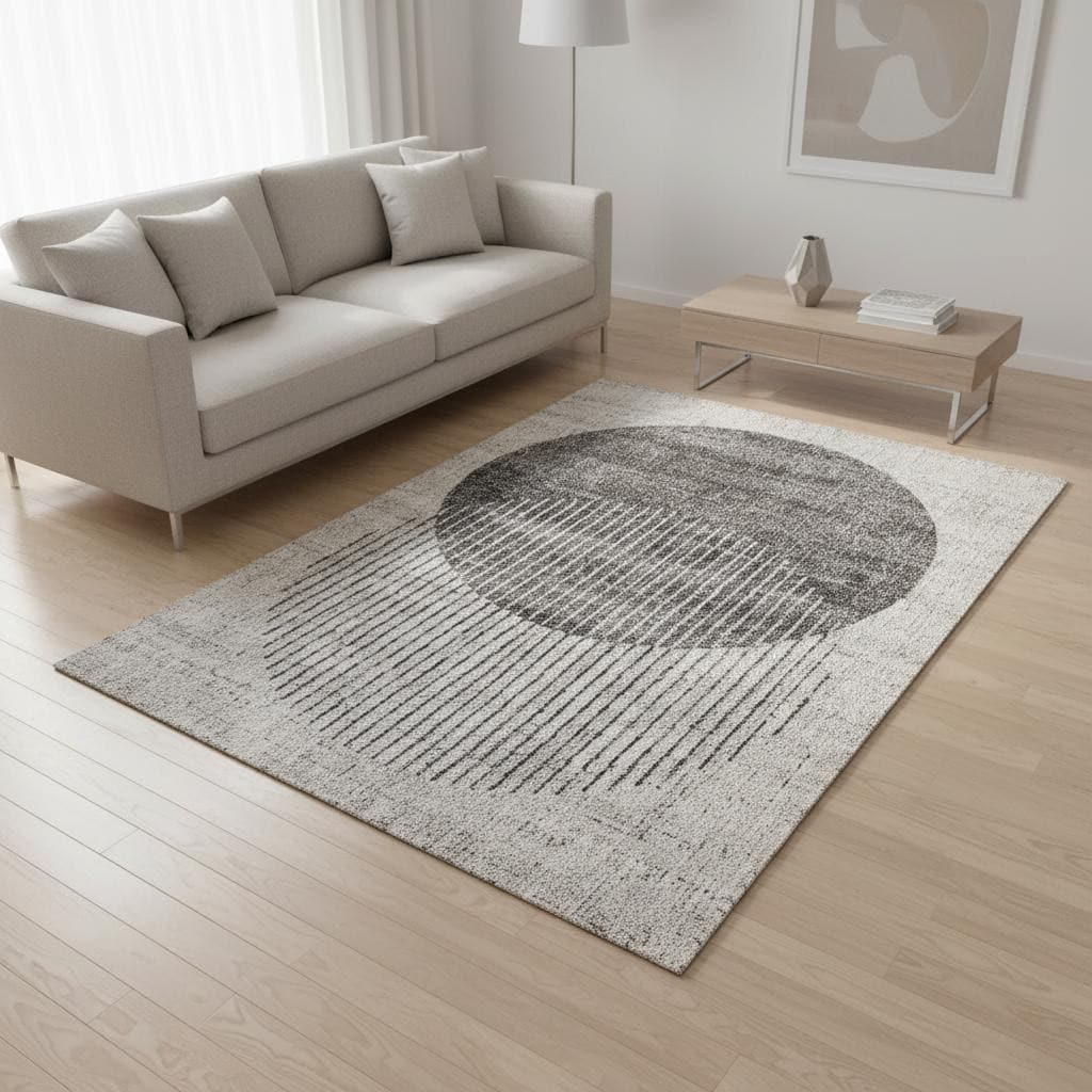 HomeRoots Geometric Modern Rectangle Area Rug - 5' X 8'