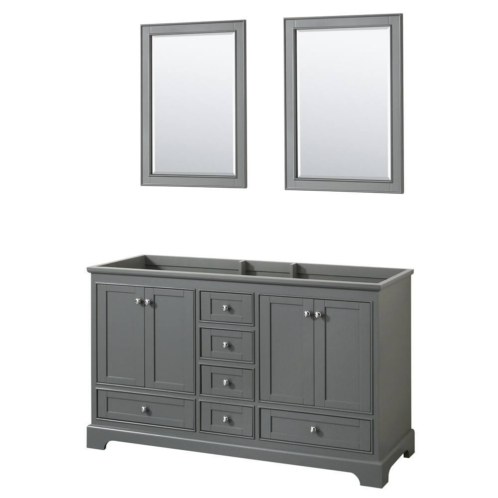Wyndham Collection Deborah 59-1/4" Free Standing Double Wood Vanity