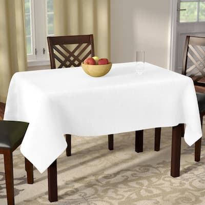 Violet Linen European Solid Linen Look Pattern Tablecloth