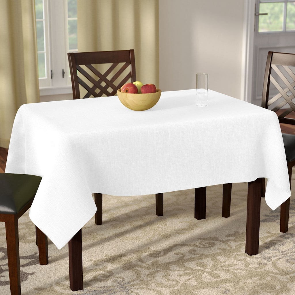 Violet Linen European Solid Linen Look Pattern Tablecloth