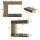 preview thumbnail 14 of 17, Modular Storage Wall Unit with Adjustable Shelves and TV Stand – Oak Veneer & Black Fronts