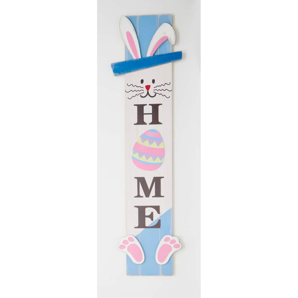 48" Wood Easter Bunny Home Porch Sign