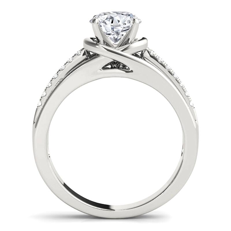 Auriya 14k White Gold Lab Grown Round Diamond Engagement Ring 0.50 to 5.00 ct. tw. (F-G VS)