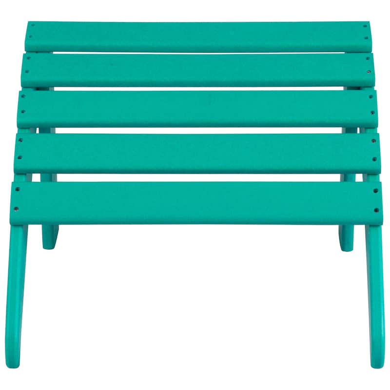 Altura Outdoor Eco-Friendly All Weather Adirondack Chairs with Ottomans (4-Piece Conversation Set)