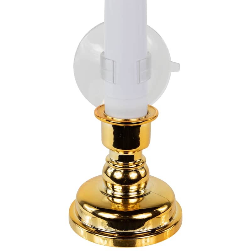 Single Light Window Candles with Remote and Timer - 10" - White - Set of 6