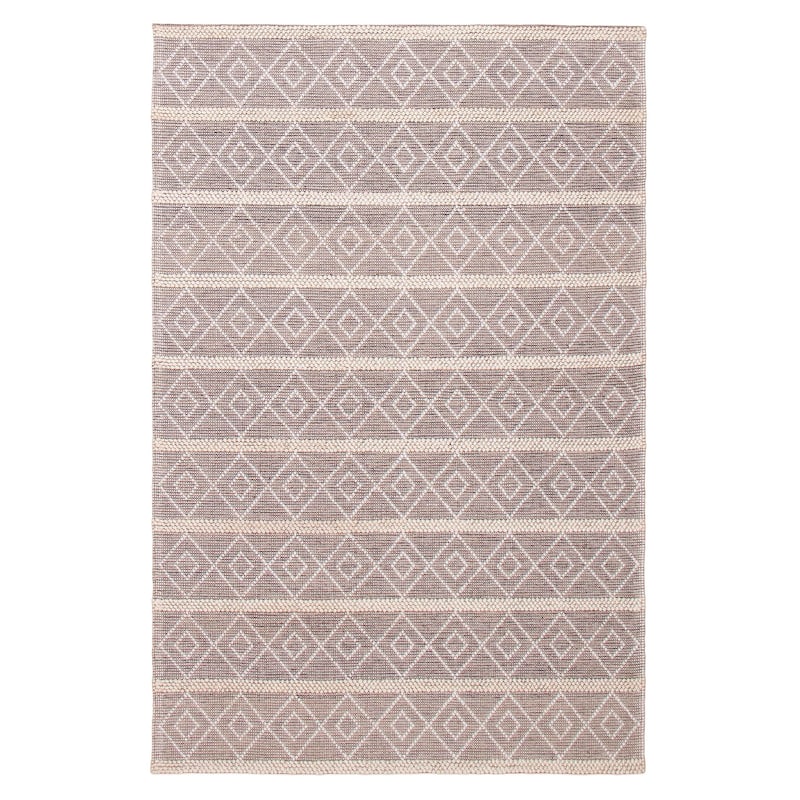 ECARPETGALLERY Braid weave Sienna Taupe Wool Rug - 6'0 x 9'0 - Taupe - 6'0 x 9'0