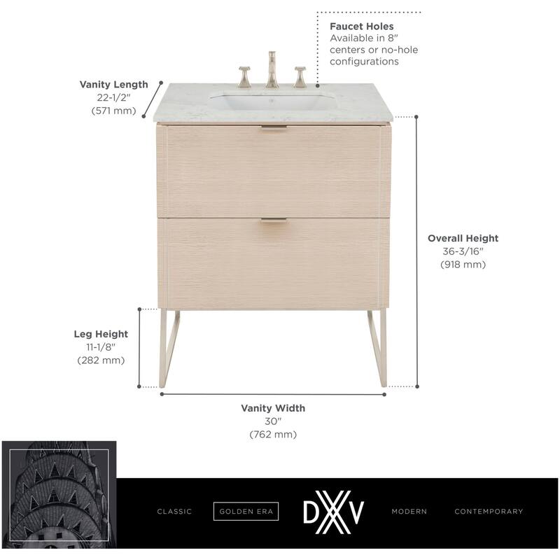 DXV Belshire 30-Inch Vanity Natural Oak