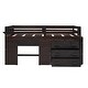 preview thumbnail 9 of 8, Twin Size Loft Bed with Cabinet and Shelf, Maximized space, Espresso