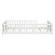 preview thumbnail 18 of 31, Twin Size Floor Platform Bed with Built-in Book Storage Rack