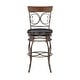 preview thumbnail 5 of 10, Onyx Big & Tall Metal Scroll Swivel Barstool