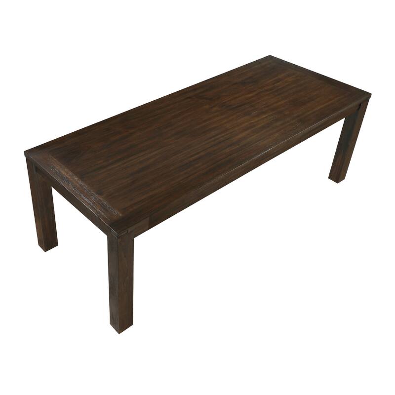 Harry Dining Table, Straight Legs, Rectangular Brown Acacia 79 Inch
