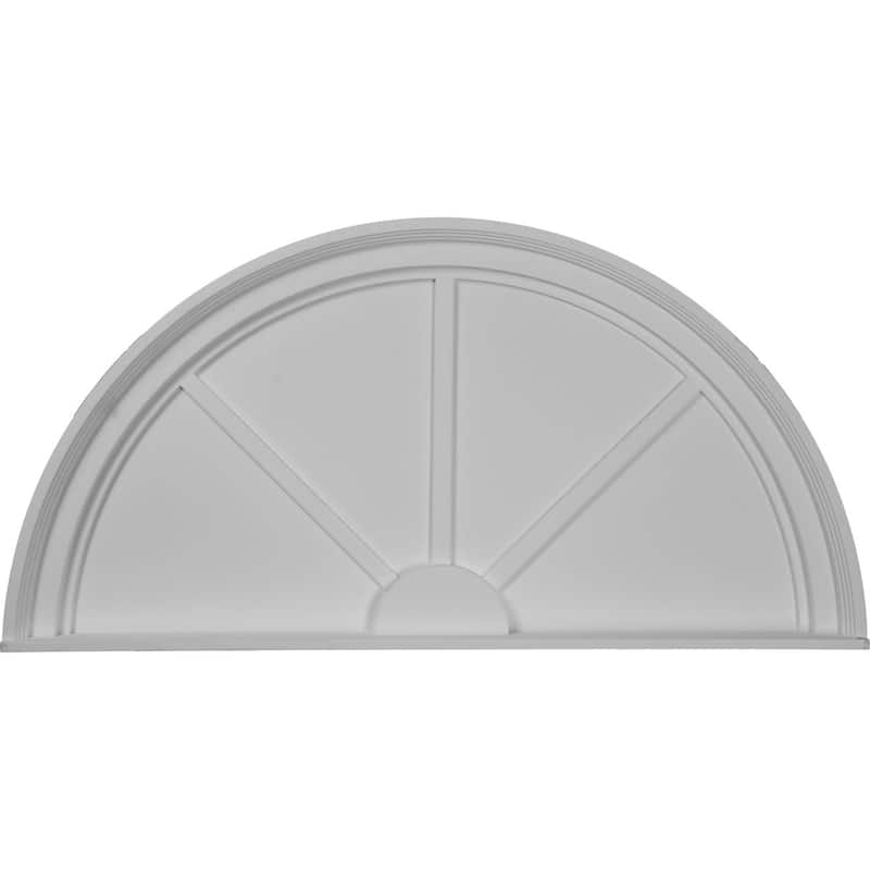 36"W x 18"H x 1 1/8"P Half Round Spoked Pediment - 36"W x 18"H x 1 1/8"P